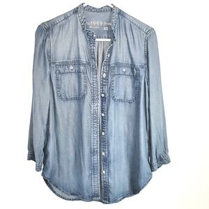 Gap Denim Jean Blouse Top -  XS